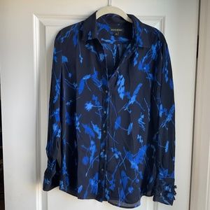 Blue Floral Blouse